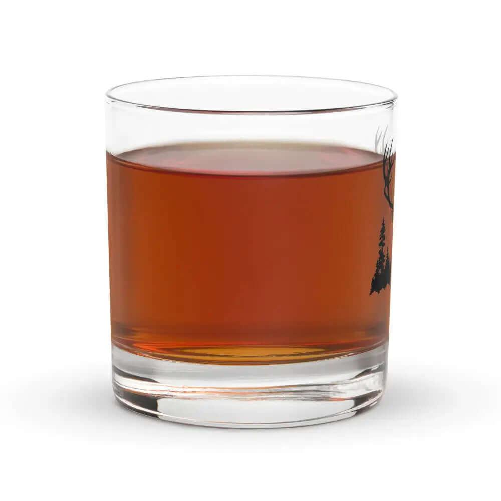 10.5 oz Deer Hunter Whiskey Glass, Bourbon Glass.