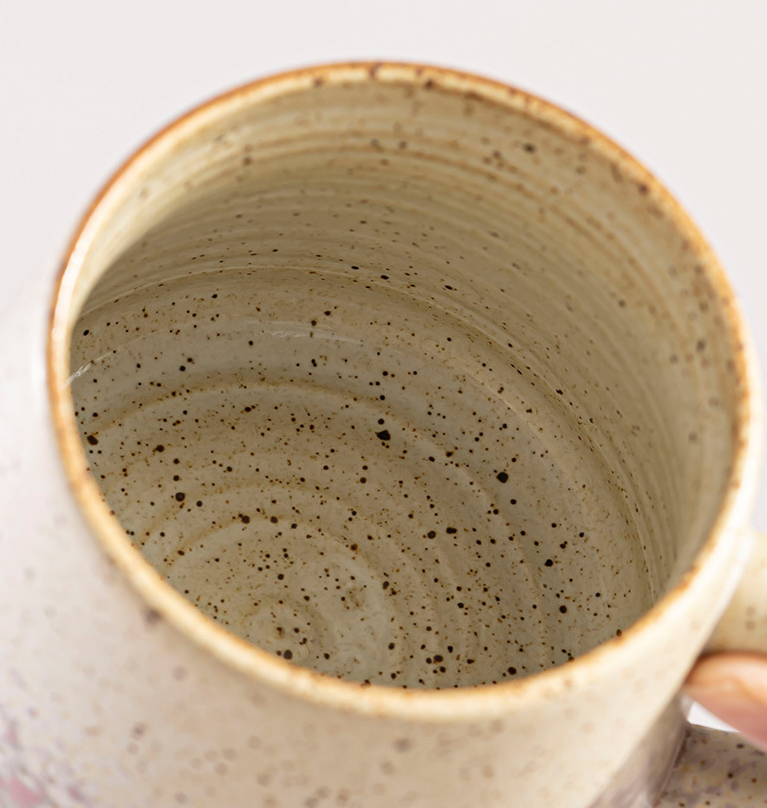 11 Oz Cherry Blossom Stoneware Coffee Mug - Macchiaco
