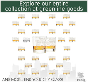 Discover our 10 oz San Francisco Whiskey Glasses—etched tumblers perfect for city lovers. Explore the full collection at Greenline Goods to find your unique gift glass!.