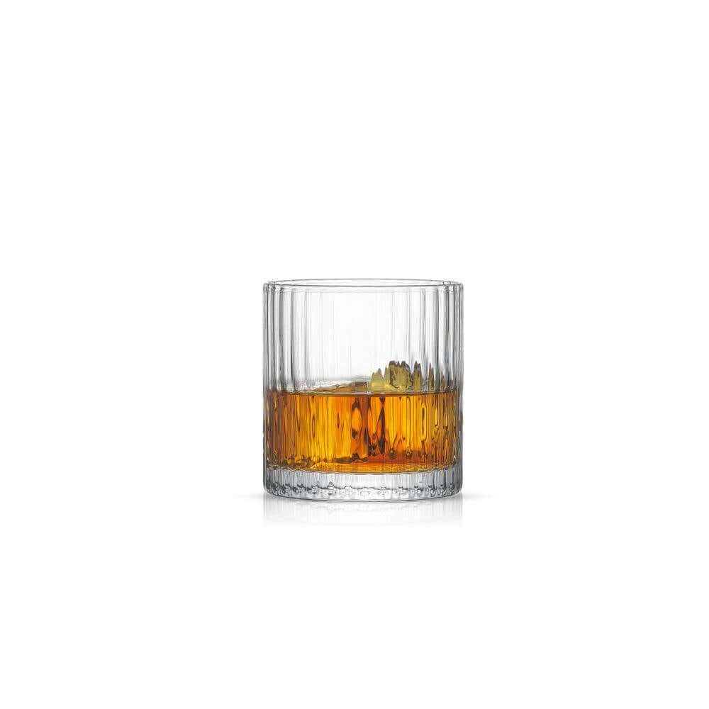 Elle Fluted Double Old Fashion Whiskey Glass - 10 oz. - (Set of 2)