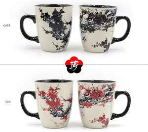 Color Changing Heat Sensitive Magic Funny Art Large Coffee Porcelain Mugs 16oz