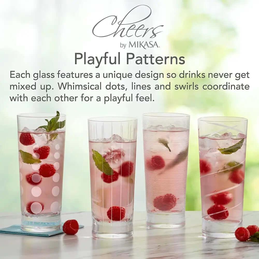 Cheers Highball Glass, 19.75-Ounce, Set of 4.