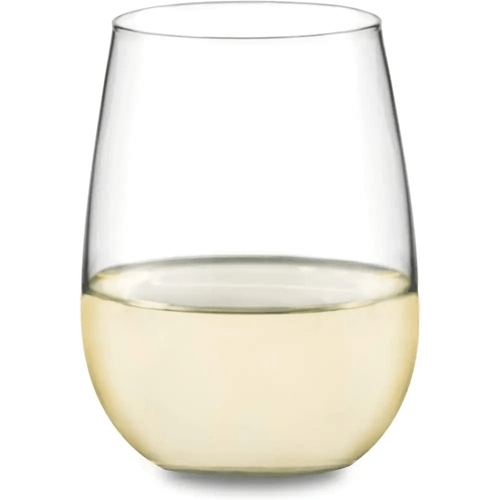 Stemless 12-Piece Wine Glass Party Set, 16.75 Oz, 17 Oz.