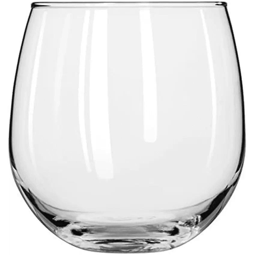 Stemless 12-Piece Wine Glass Party Set, 16.75 Oz, 17 Oz.