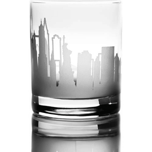 Whiskey Glasses - 10 Oz Tumbler for New York Lovers (Single Glass).