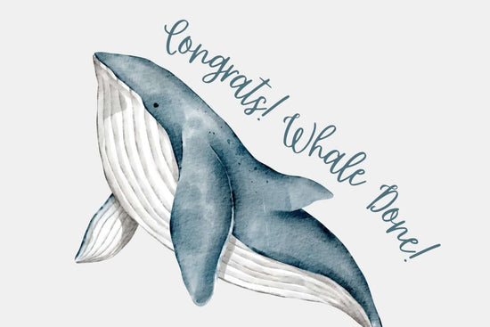 Congrats Whale Done Image of a Whale