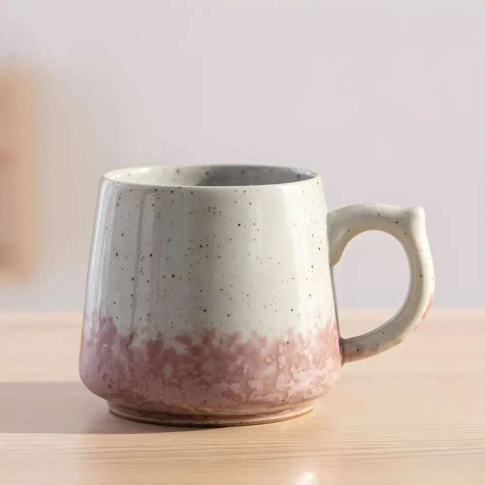 11 Oz Cherry Blossom Stoneware Coffee Mugs - Macchiaco