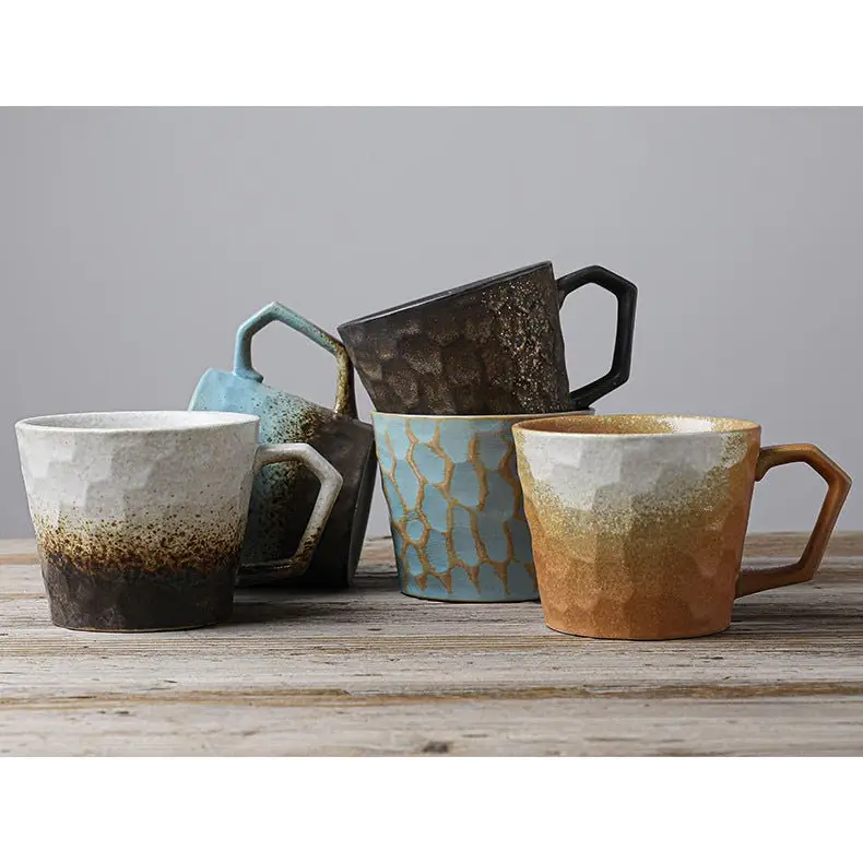 12 Oz Amalfi Glazed Artisan Coffee Mugs - Macchiaco