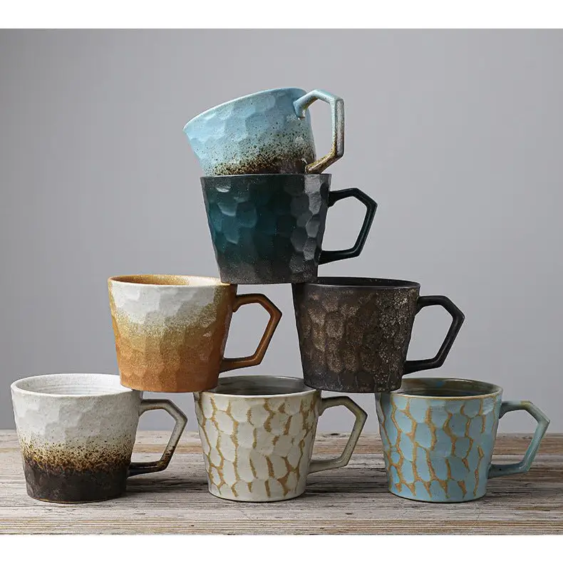 12 Oz Amalfi Glazed Artisan Coffee Mugs - Macchiaco