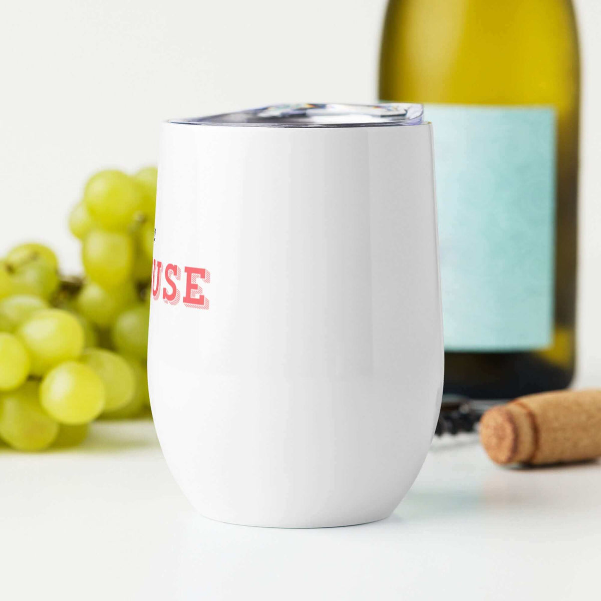 12oz Just Because Wine tumbler Travel Mug Perfect Gift - Wine Tumbler