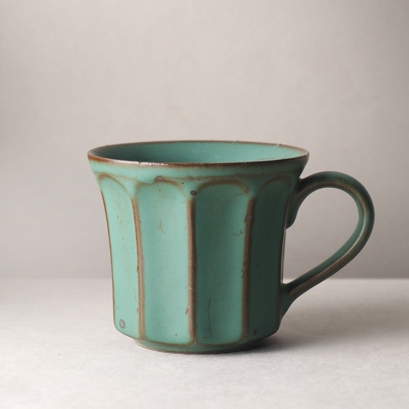 8 Oz Rustic Handmade Stoneware Coffee Mugs - Macchiaco