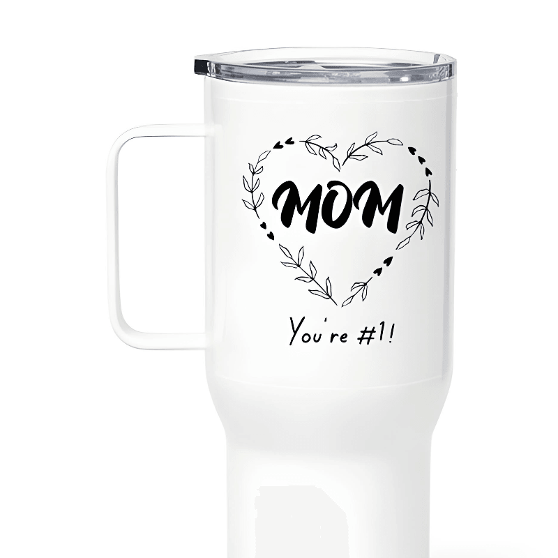 Custom Initials Travel Mug, Personalized Travel Mug, 25oz.