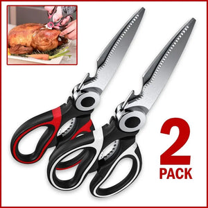 2 Pack Kitchen Shears Heavy Duty Kitchen Scissors Chicken Fish Meat Cutting Tool