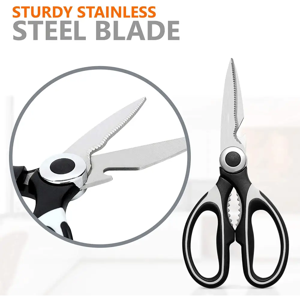 2 Pack Kitchen Shears Heavy Duty Kitchen Scissors Chicken Fish Meat Cutting Tool