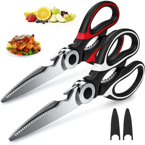 2 Pack Kitchen Shears Heavy Duty Kitchen Scissors Chicken Fish Meat Cutting Tool