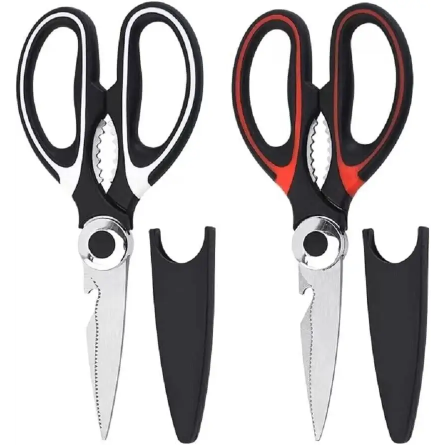 2 Pack Kitchen Shears Heavy Duty Kitchen Scissors Chicken Fish Meat Cutting Tool