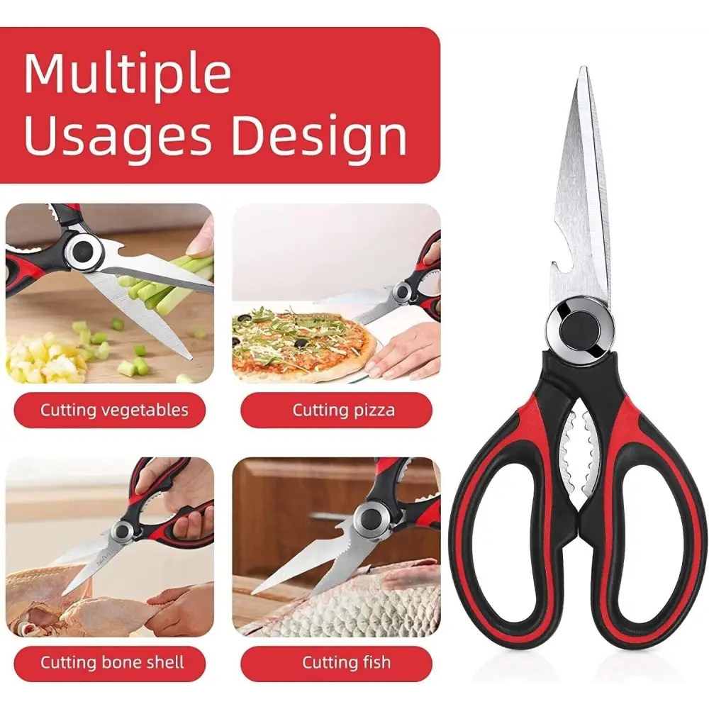 2 Pack Kitchen Shears Heavy Duty Kitchen Scissors Chicken Fish Meat Cutting Tool