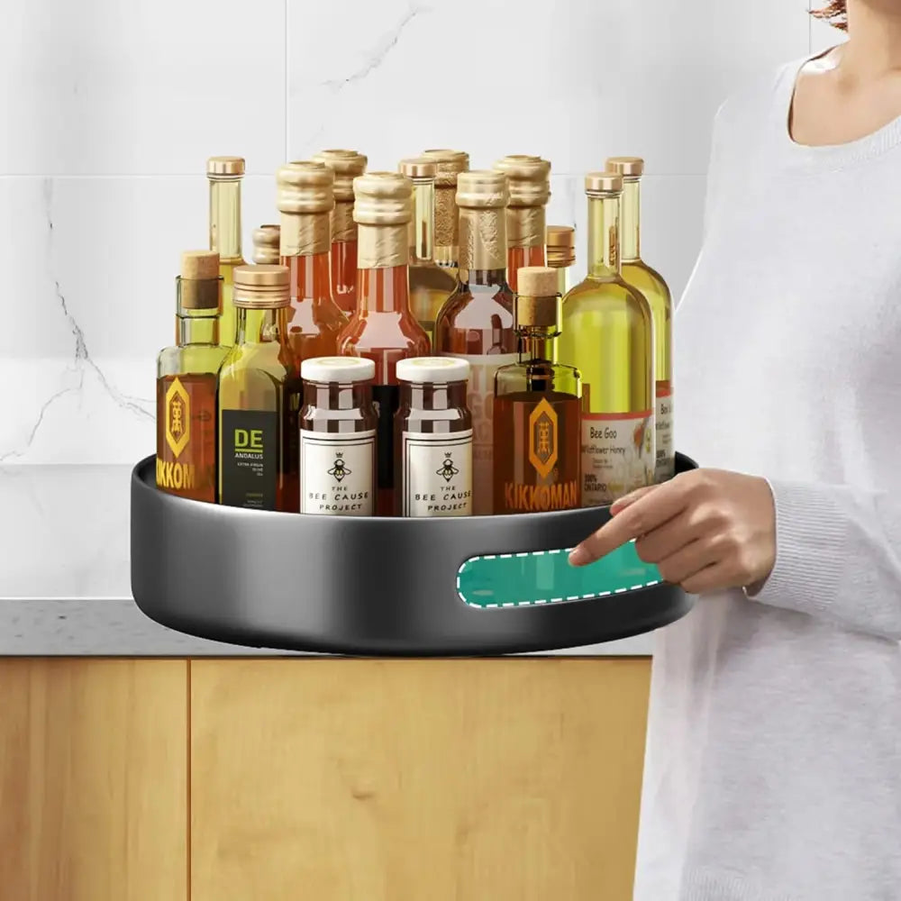 2 Tier Rotating Spice Rack Organizer, 360 Degree Rotation Turntable Kitchen Organizers and Storage