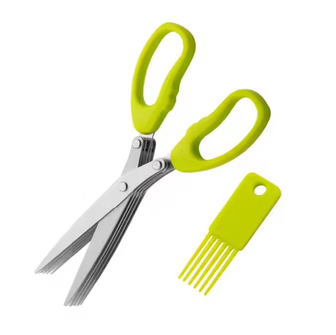 Stainless Steel Kitchen Scissors. The Blades Of The Kitchen Scissors Are Sharp And The Handles Are Comfortable.