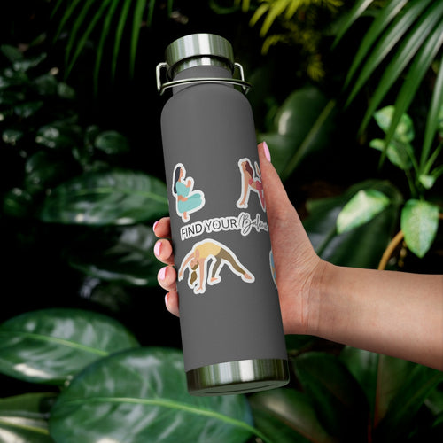 Yoga Poses Find Your Balance Insulated Bottle 22oz Macchiaco