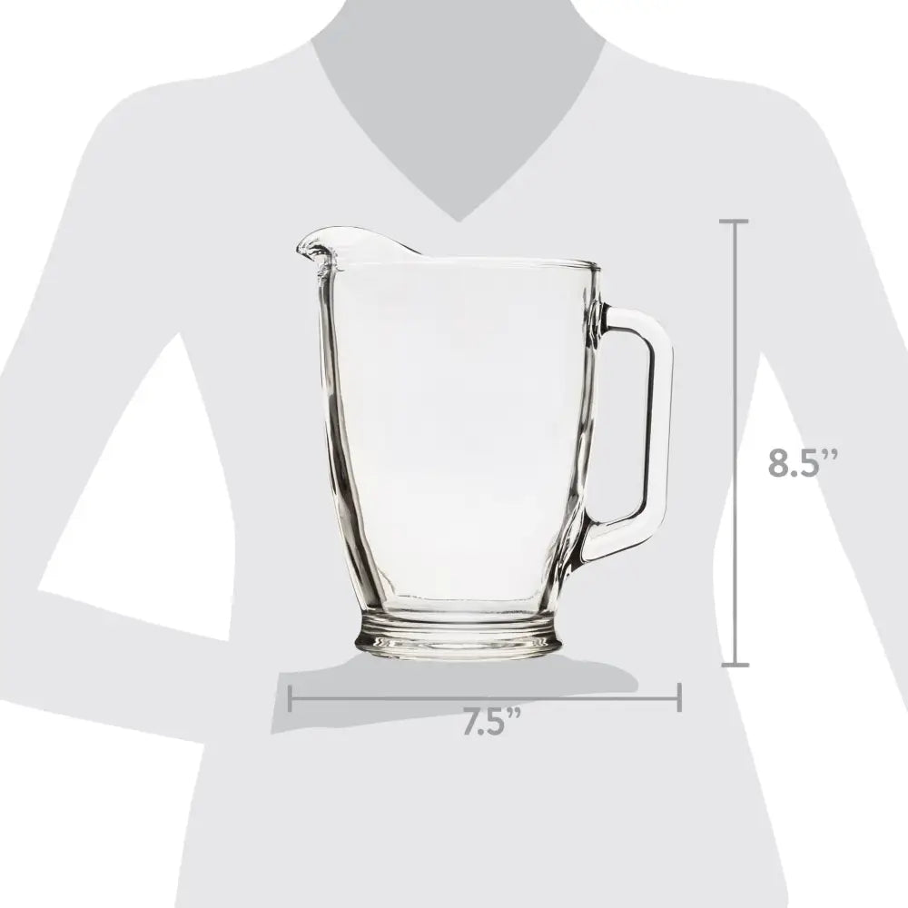 7 - Piece Clear Glass Pitcher and Drinkware Tumbler Set - Macchiaco