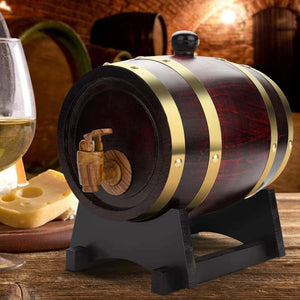 Wine Barrel, Vintage Wood Oak Timber Wine Barrel Dispenser Whiskey Barrel Dispenser Home Wine Bucket Whiskey Barrel for Storing Whiskey Beer Wine Bourbon Tequila Rum DIY Your