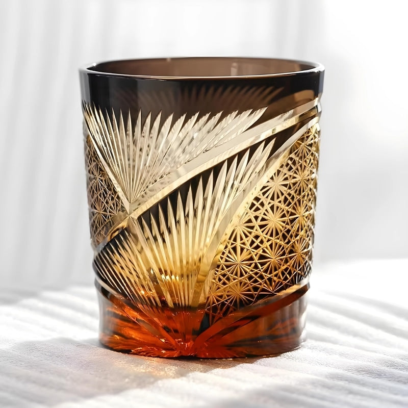 Hand-carved Crystal Whiskey Glass 8 Oz
