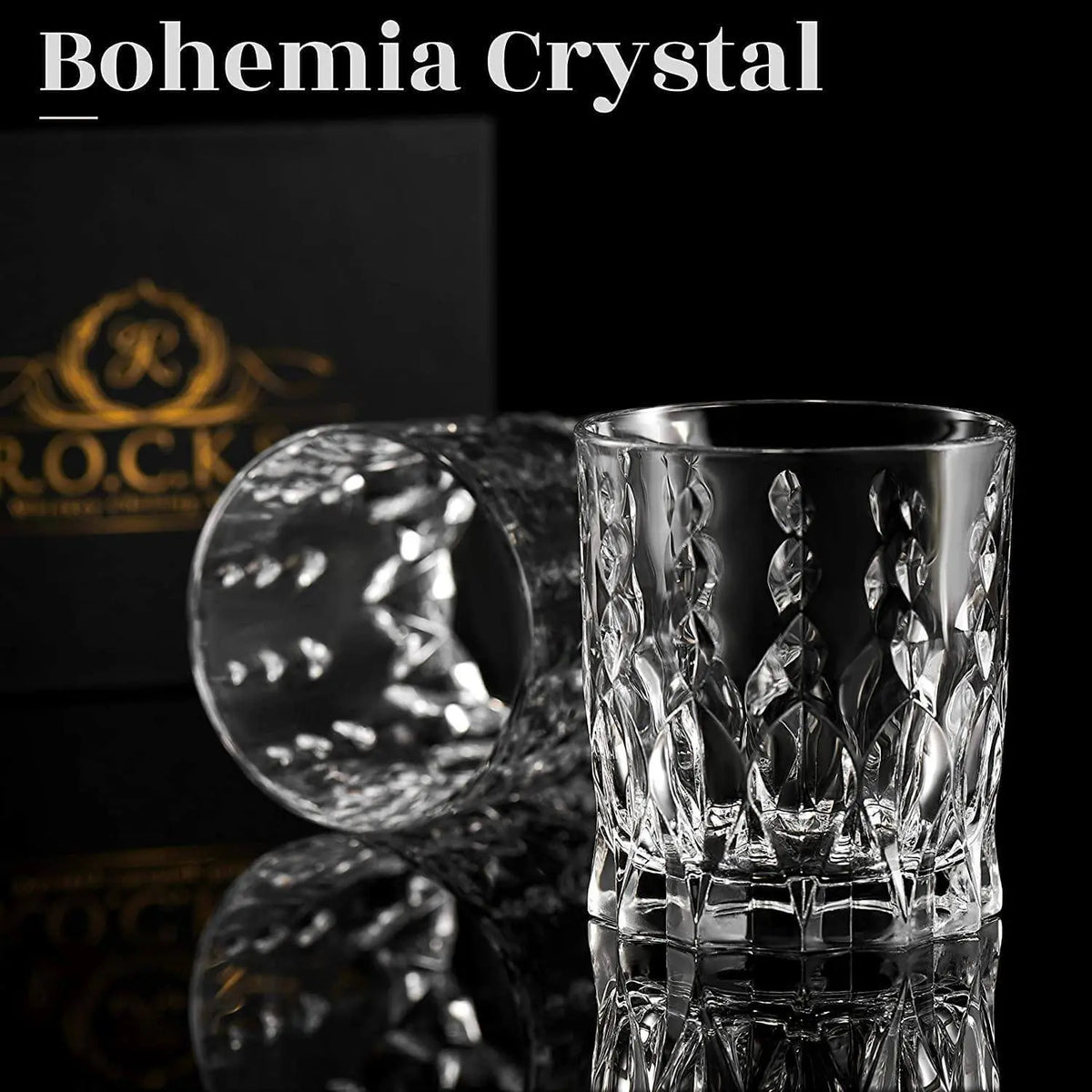 Monarch Crystal Whiskey Glasses - Set of 2 - 11.5oz - Macchiaco