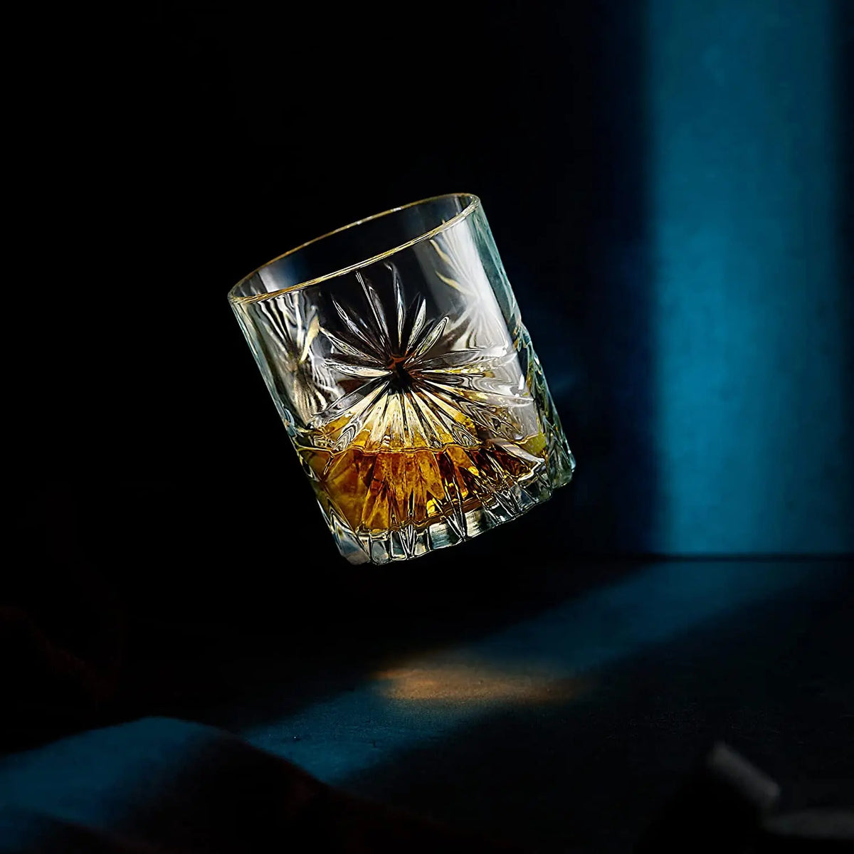 Soleil Crystal Whiskey Glasses - Set of 2 Tumblers 10.7oz - Macchiaco