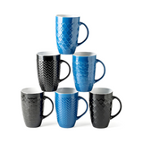 Large Coffee Mugs Set of 6, 22oz Ceramic Tall Coffee Mugs Set