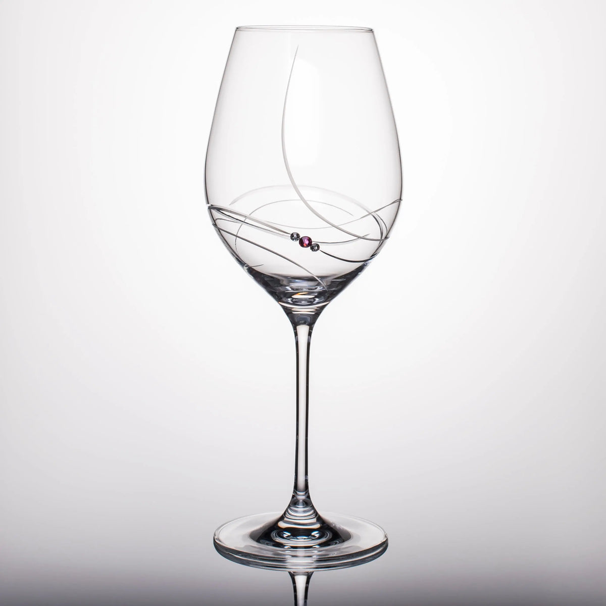 Pink Ribbon White Wine Glasses  11.8 Oz - Macchiaco