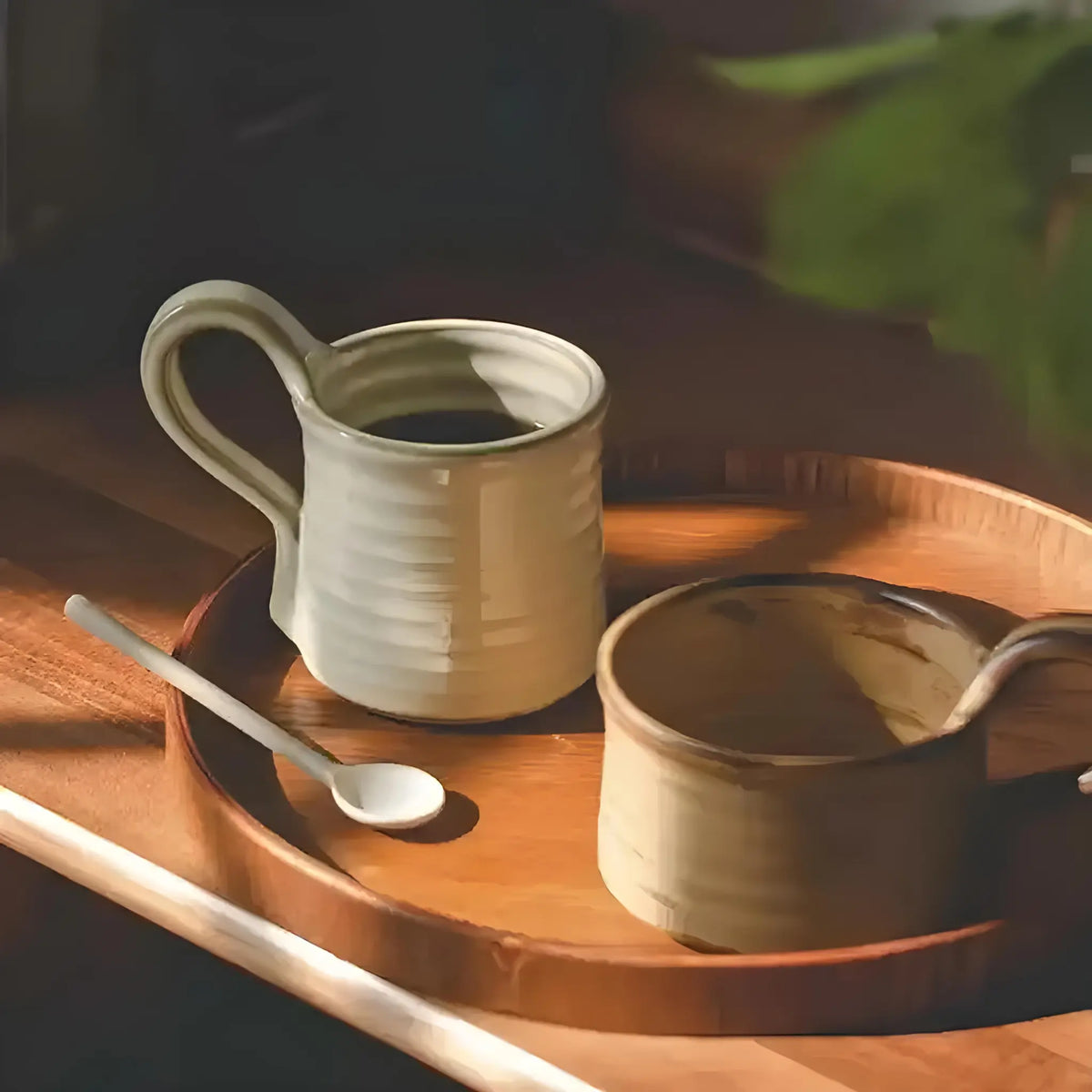 Vintage Stoneware Espresso Cup 8 - 9 Oz - Macchiaco