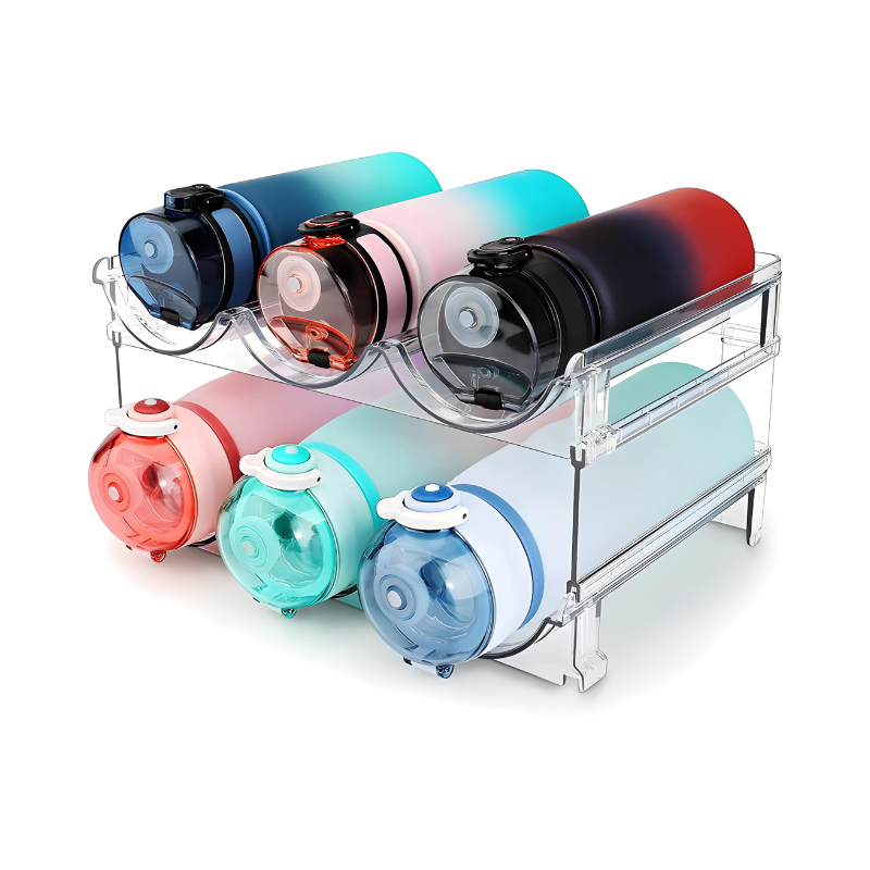 Water Bottle Storage Organizer, 2 Packs Water Bottle Storage Rack