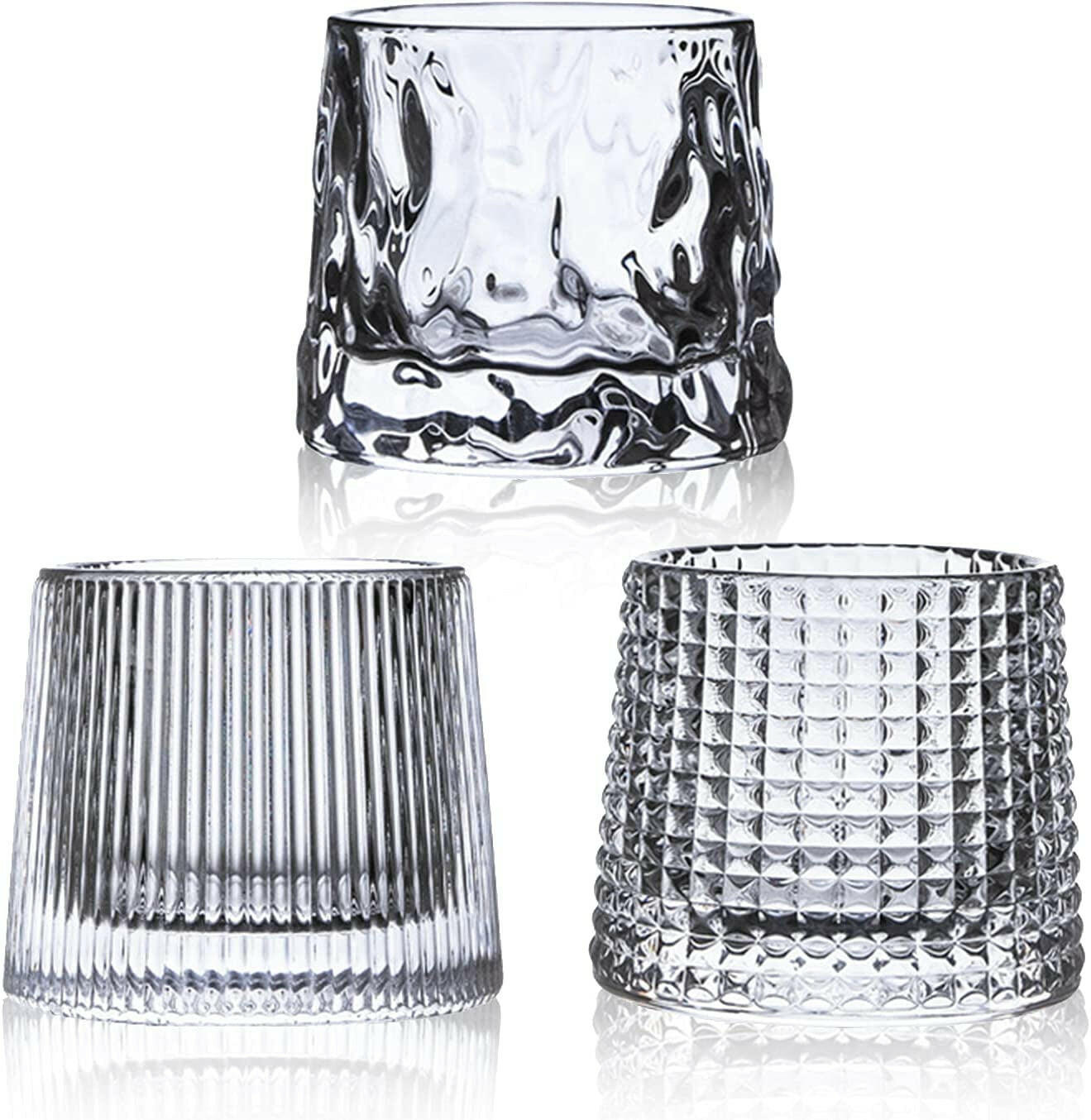 Crystal Whiskey Glasses Set -  Premium 5OZ Scotch Glasses, Set of 3.