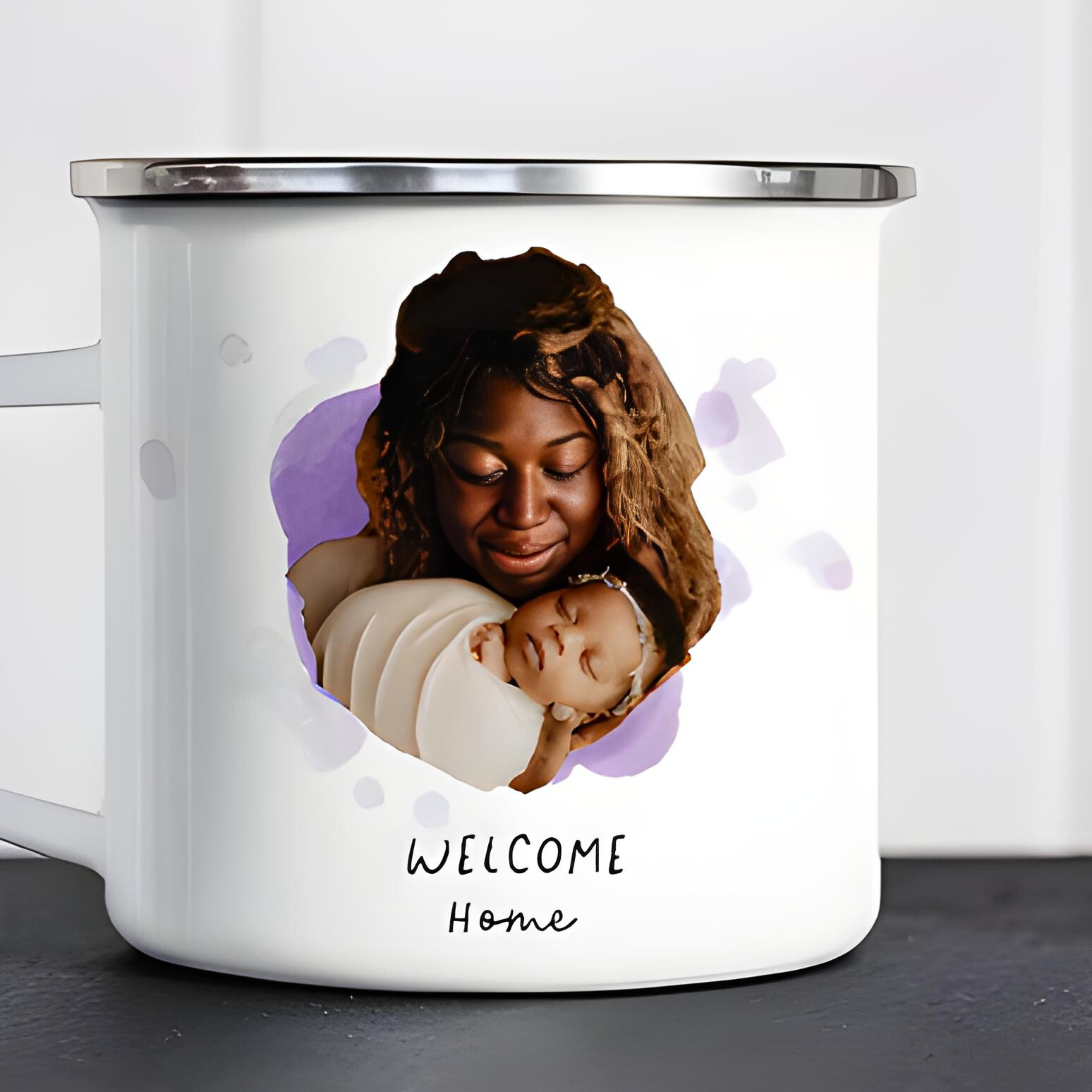 Personalized Enamel Mug, Custom Mug, 12oz