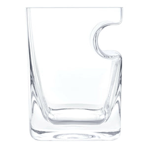 Premium Double Old Fashioned 9 oz Whiskey Glass with Cigar Holder