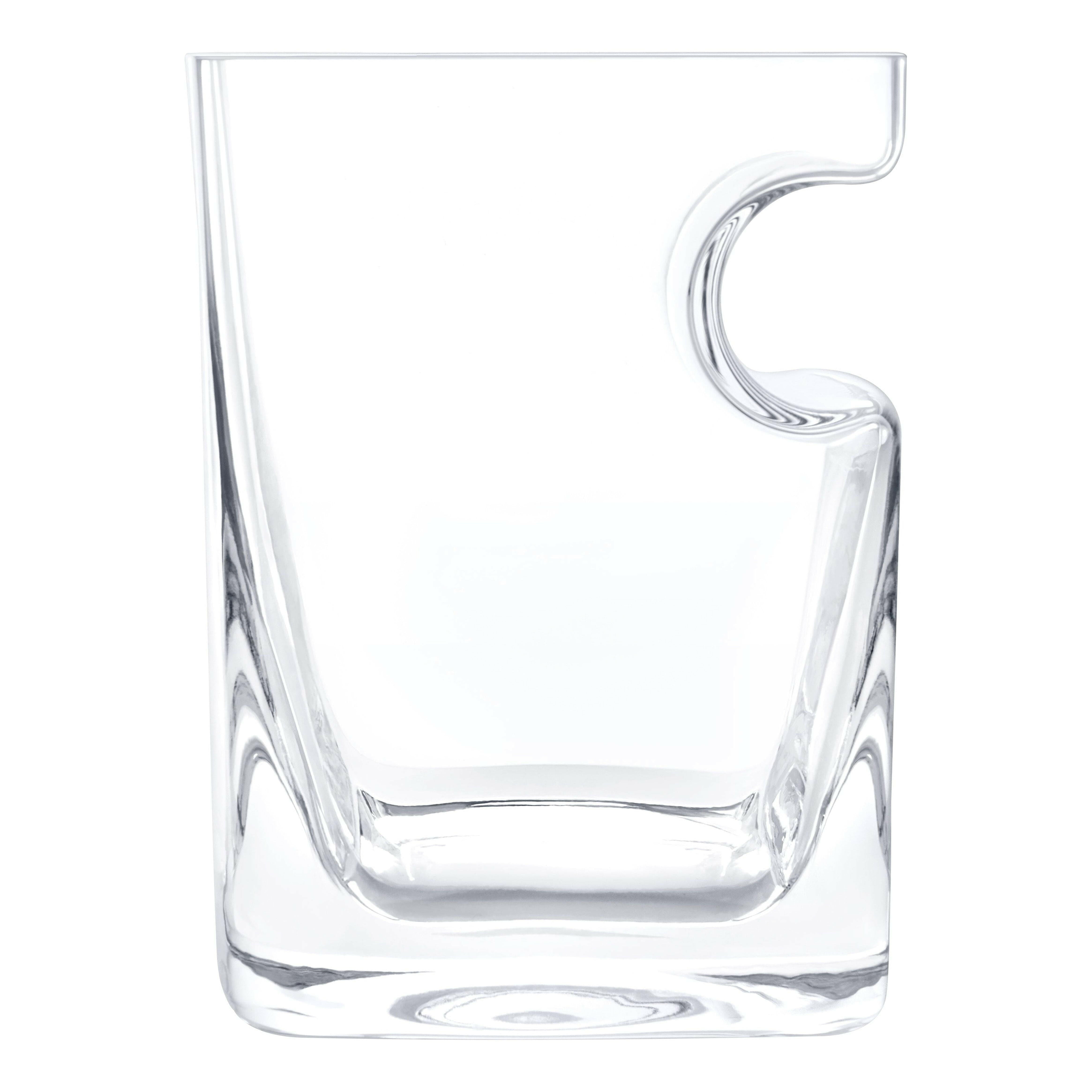 Premium Double Old Fashioned 9 oz Whiskey Glass with Cigar Holder