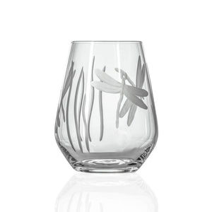 Dragonfly 18 oz. Stemless Wine Tumbler Glasses - Set of 4