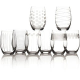 Cheers Stemless Wine Glass 17-Ounce Set of 8 - Clear / 8 Count (Pack Of 1) - Stemless Wine Glasses