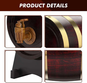 Wine Barrel, Vintage Wood Oak Timber Wine Barrel Dispenser Whiskey Barrel Dispenser Home Wine Bucket Whiskey Barrel for Storing Whiskey Beer Wine Bourbon Tequila Rum DIY Your