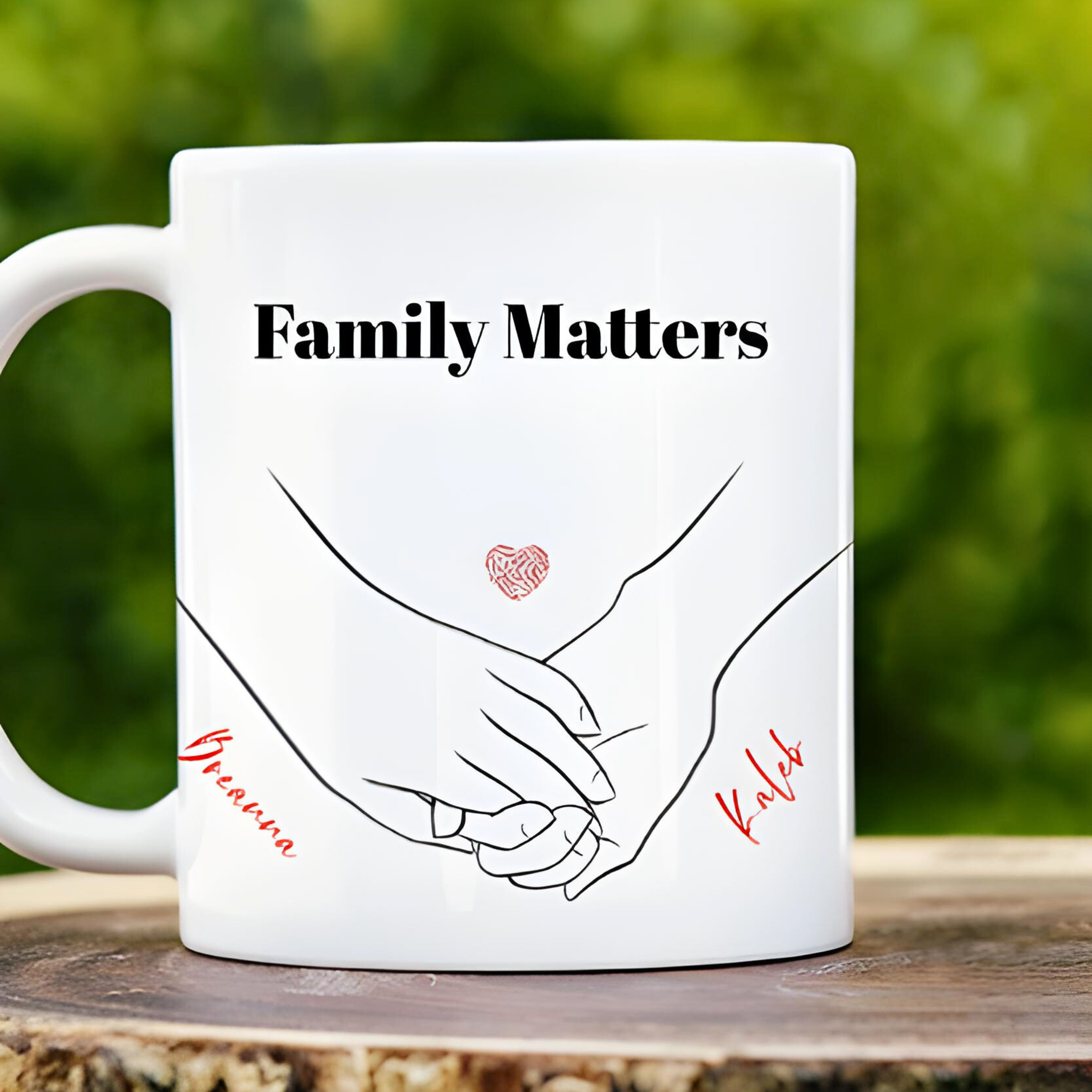 Custom Hand-Holding White Glossy Mug 11 Oz