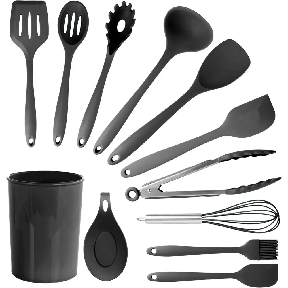 High Grade Utensil Set, 12 Piece, Black