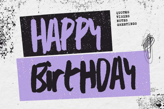 Purple and Gray Happy Birthday Image