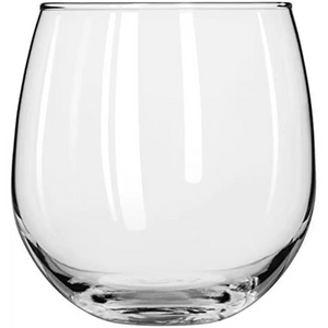 Stemless 12-Piece Wine Glass Party Set for Red and White Wines