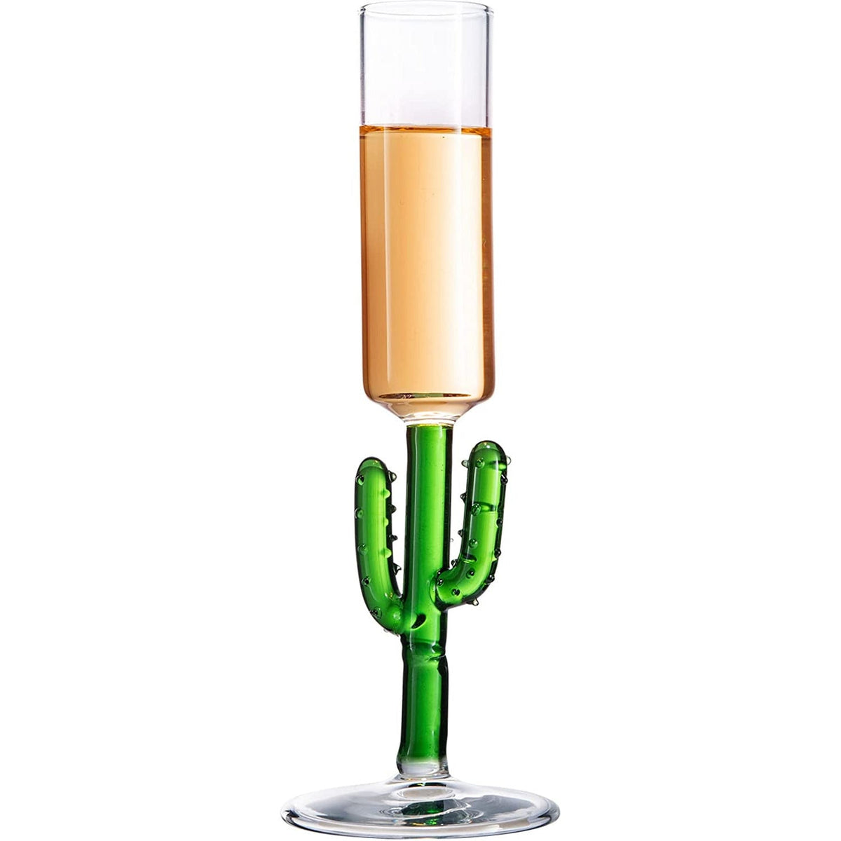 Cactus Shot Glasses 2.5oz | Set of 4 | 1.75"H - Handblown - Macchiaco